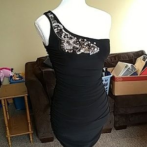 Tight black club bodycon dress